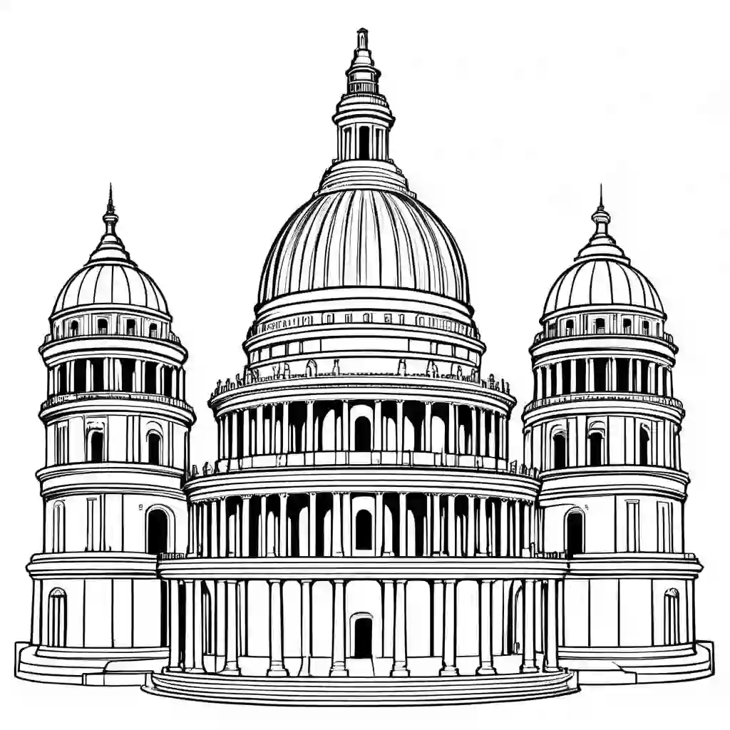 Historic Monuments coloring pages